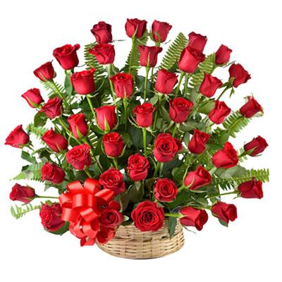 Valentine Basket Of 24 Lovely Roses product1181