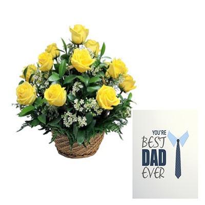 Yellow Roses Basket product996